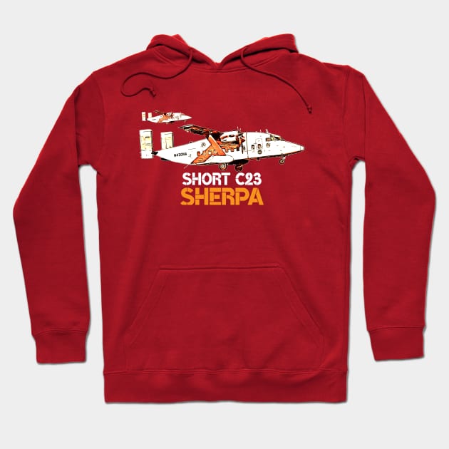 Short C23 Sherpa Hoodie by aeroloversclothing